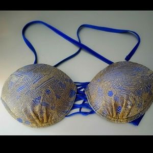 Beach Bunny Bronze Take Me There Bikini Top XS *RARE